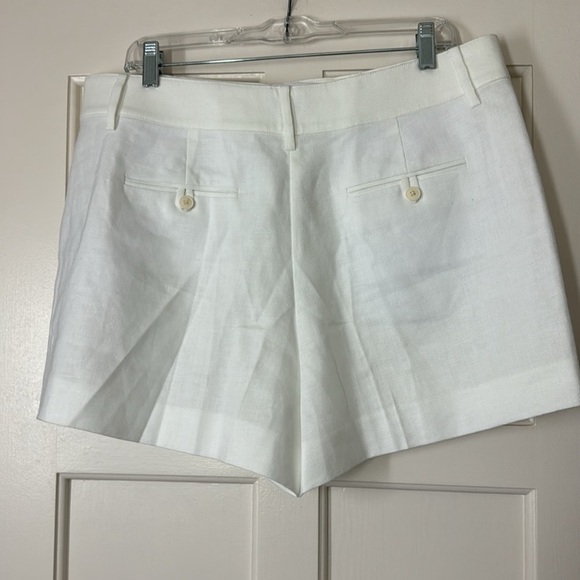 NWT J. Crew Pintuck White Suit Short in stretch linen blend 16 - Picture 3 of 9